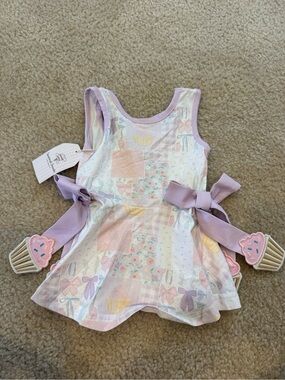 Baby Savannah Pastel Lilac and Multicolor Smock Dress